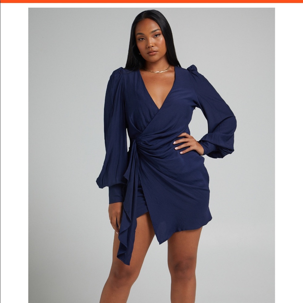 SHOWPO navy blue dress